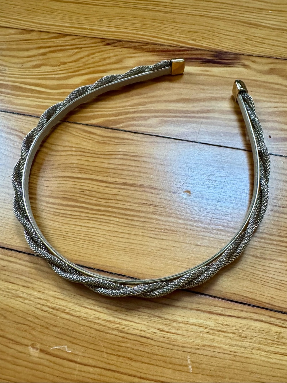 J. Crew Gold Braided Metal Headband - Picture 2 of 2